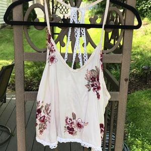 floral cropped tank